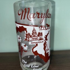 VTG 5 States Collectors Glasses Drinking Tumbler with Sheet Music Novelty