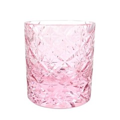 K9 Crystal Whiskey Glass Sparkling Rock Sharp Crystal Glasses 7oz Pink Art Gift