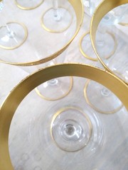 10 Minton Unk17444 Water Goblets 24 Kt Gold Trim 6 3/4″