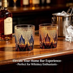 Luxury Crystal Whiskey Bar Glass Cut Tumbler Japanese Style Edo Kiriko 9oz/270ml