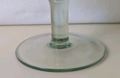 Hand Blown Margarita Glass w Ruby Red Rim