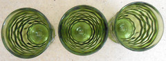 Avocado Green 3.75″ Tall Vintage Whitehall Tumblers by Colony Glass Set of 3