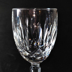 WATERFORD KILDARE CLARET GLASSES, Cut Lead Crystal, 6 1/2″, 8 Oz, IRELAND, 2PCS