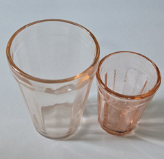 Vintage Pink Depression Glass Lot – Hazel Atlas 3.5″ Juice & 2.25″ Shot Glass