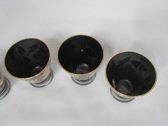Vintage Libbey Glass Co. (?) Aperitif FEAST MCM Mid-Century Modern Glasses