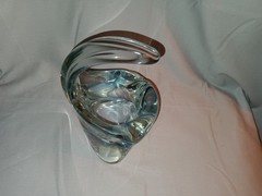 Saint Louis Crystal Ashtray With Curved Handle