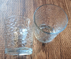 Libbey Glass Old Fashioned Rocks Glass Aztec Crystal Pattern Vintage Set Of 2