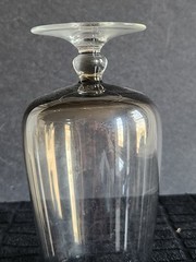 Vintage Smoky Gray Tint Iced Tea Glass American Cookware •Blown Glass Short Stem