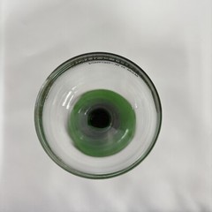 Vtg Schmitt Sohne Wine Glass Grape Vines Beehive Green Stem W Germany 0.1 L