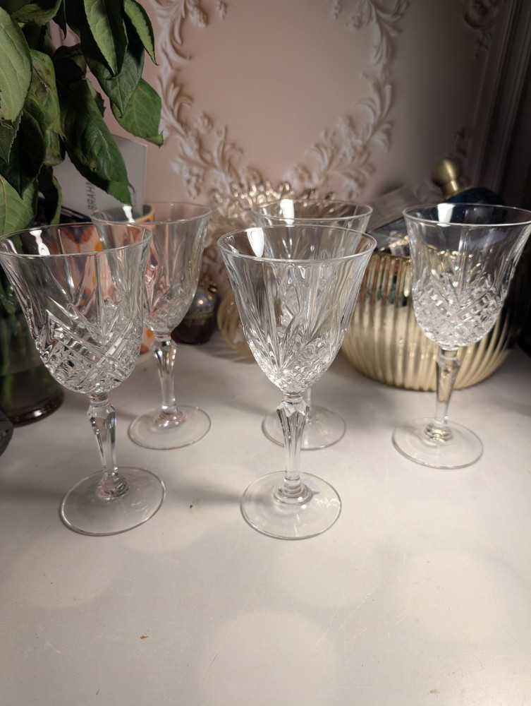 Crystal D’ Arque Masquerade crystal wine glasses set of 5