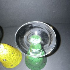 Set of 2 or 3 Art Glass Wine/Water Goblets, 3rd one (red) included for shipping