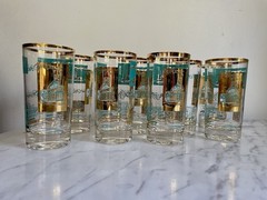 VTG Southern Comfort Liberty Riverboat High Ball Glasses 5.5” Set Of 8 MCM