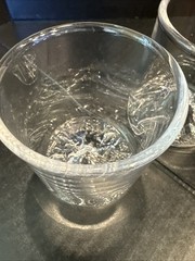 North 3D Mountain Glasses Artisan Unmarked Whiskey Low Ball Glass Tumblers Set 2