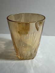 Vintage Lustre Marigold Peach Tumbler Replacement Iridescent Mid Century