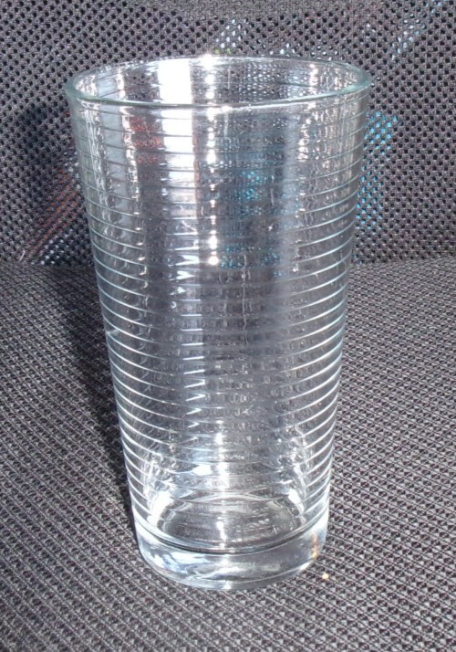 CIRCLEWARE 6″ Flat Tumbler Cooler Glass THEORY Pattern 17 oz SO