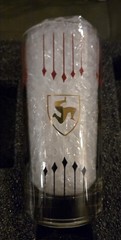 MCM Crest & Arrows 10 oz Tumbler Glasses Set Of 8 W/ Carrier Excellent Condition