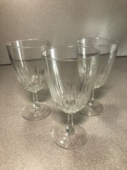 Set of 12 Vintage J.G.Durand France Diamant Blown Crystal Stemware NIB