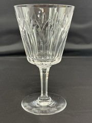 VTG 6 Stuart England Abbey Pattern Water Goblet Wine Glasses Discontinued Marked