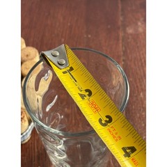 Libbey Clear Optic Thumbprint Juice Glasses 8oz Set 2 Dimpled Tumblers 4.5 inch