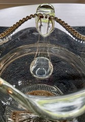 Rare-EAPG pitcher and tumblers cut by U.S. Glass in clear Jewel; Lacy Medallion