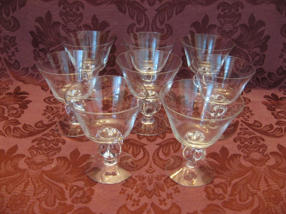 Seneca Ingrid Crystal 4-1/4″ Champagne/Tall Sherbet-Set of Eight (8)-Very Nice!