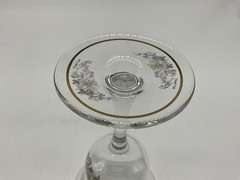 Wine Glasses by Lena Lui Stunning Set of 4 Sparkling Bouquets Hand Painted