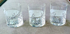 Sperrin 3 Heavy Cut Crystal Double Old Fashioned Glasses Made for Jaguar
