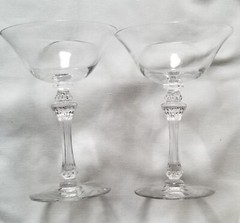 TWO 17403 TIFFIN-FRANCISCAN 5 7/8-inch TALL SHERBET CHAMPAGNE GLASSES