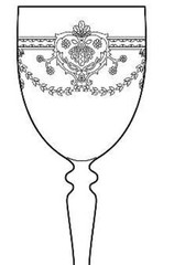 Set Of 2 Cristal D’Arques-Durand DAMPIERRE 4.5” Etched Cordials Stems Glasses