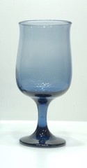 Vintage Libbey Connoisseur Dusky Blue Tulip Glass 6.5” Wine Water Goblet
