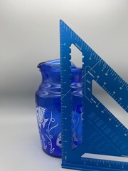 Rare Hazel Atlas Cobalt Blue Pitcher 86 oz White Angel Fish Vintage 1930’s VGC!