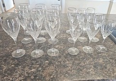 18 LENOX Firelight Platinum Trim Crystal Glasses