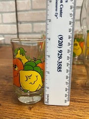 Vintage 70s Nancy Lynn Anthropomorphic Fruit Glasses 25pc Juice Set w/ Pitcher