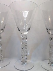 Z Gallerie Glass ZGG1/ Pier 1 Captured Mouth Clear Wine Goblets 9 in Set of 4