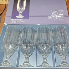 Set 4pc Vintage Cristal d’Arques BRETAGNE Crystal Iced Tea Goblets Water Glasses