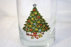 CARLTON CHRISTMAS ACTION USA Tree Toys BOXED SET OF 4 OLD FASHIONEDS 14 OUNCE