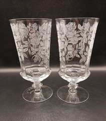 Set of 2 Tiffin-Franciscan La Rosa Iced Tea Glasses 6-1/8″ Tall