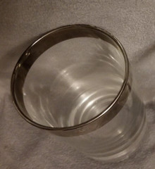 Vintage 1960’s Dorothy Thorpe MCM Set of 8 Silver Rim Etched Glass Tumblers 4 oz