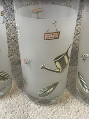 Set Of 4 Pfaltzgraff Naturewood Frosted Drinking Glasses/Tumblers. 3″W x 6¼»H.