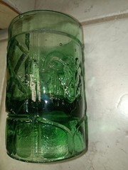 Vintage Pulque Aqua Light Green Chivo Goat Drinking Glass Goblet Mug Mexico