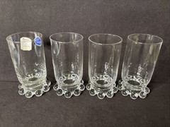 4 Pc Imperial Glass Candlewick Crystal Juice Glasses 5 Oz. Tumblers 4″