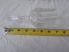 Lot of 6 Crystal Cordial Glasses Etched 3″ Tall