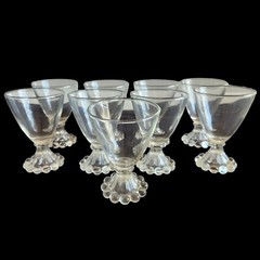 Vintage Anchor Hocking Boopie Hobnail Juice Cordial Cocktail Glasses Set Of 9
