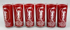 Set/6 Drinking Glasses Tumblers OHIO STATE BUCKEYES 1961-1962 Coach FRED TAYLOR