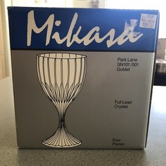 Vintage Park Lane Full Lead Crystal Glasses Goblets Set SN101/001 8 Ounce
