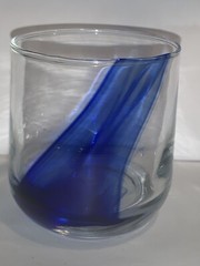 GREENBRIERS BLUE RIBBON LOWBALL CLEAR DRINKING GLASSES 12 OZ NEW WITH TAGS