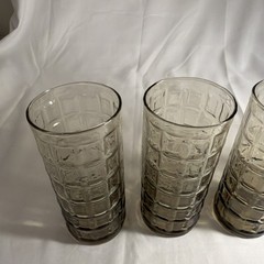 5 Vintage Libbey Pisa Drinking Highball Glasses Smoky Brown 16 floz Each