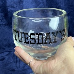 Tuesday’s Clear Glass Goblet Chalice Barware Restaurant Promo Stemmed Beer Cup