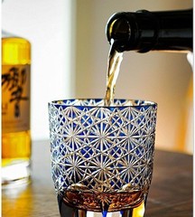 Edo Tokyo Kiriko Luxury Crystal Glass Knights Templar Whiskey Brandy Tumbler Cup