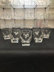 Vanity Clear by Colony – Set of Eight Vintage Juice/Liqour Glasses
